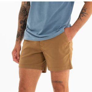 Bearbottom Mens Stretch Short Sized M, Color--Camel, 5.5inch inseam